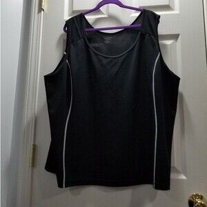 Women's Plus Size All American Comfort Black Activewear Tank Top Size 3x